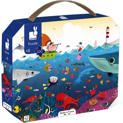 Janod Puzzle Enfant Monde Sous-marin - 100 Pièces - Jeu Éducatif - Motricité Fine Janod Puzzle Enfant Monde Sous-marin - 100 Pièces - Jeu Éducatif - Motricité Fine
