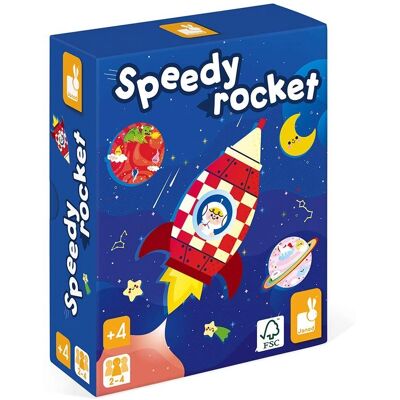 Janod Speedy Rocket - Holz Geschicklichkeitsspiel - Ab 4 Jahren Janod Speedy Rocket - Holz Geschicklichkeitsspiel - Ab 4 Jahren