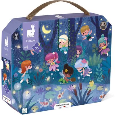 Janod Puzzle Feen und Wasserlilien - 36 Stk - Lernpuzzle für Kinder - Frankreich Janod Puzzle Feen und Wasserlilien - 36 Stk - Lernpuzzle für Kinder - Frankreich