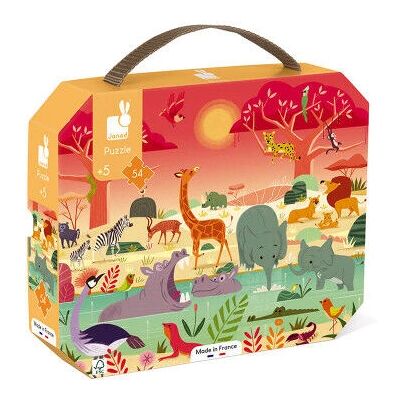 Puzzle Janod J02650 - 54 Animales - Juguete Educativo - Habilidades Motoras Finas Puzzle Janod J02650 - 54 Animales - Juguete Educativo - Habilidades Motoras Finas