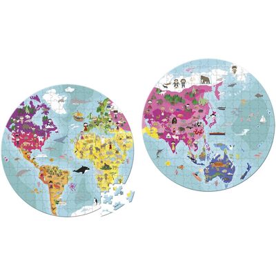 Janod Blauwe Planeet 208-delig Dubbelzijdig Puzzel Janod Blauwe Planeet 208-delig Dubbelzijdig Puzzel