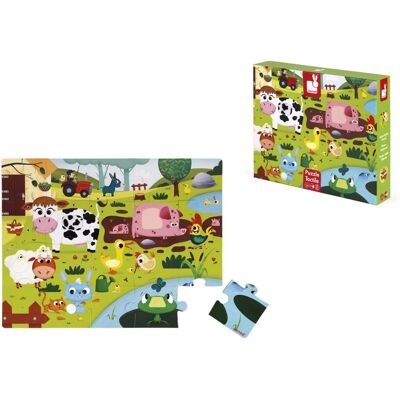 Janod J02772 Puzzle Tactile Animaux de la Ferme - 20 pièces - Publicité Janod J02772 Puzzle Tactile Animaux de la Ferme - 20 pièces - Publicité