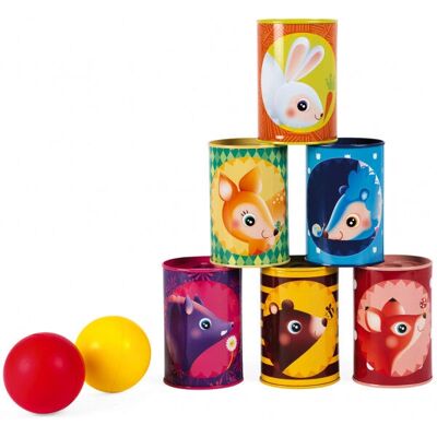 Janod Forest Tumbling Cans - Jeu d'extérieur multicolore - Publicité Janod Forest Tumbling Cans - Jeu d'extérieur multicolore - Publicité