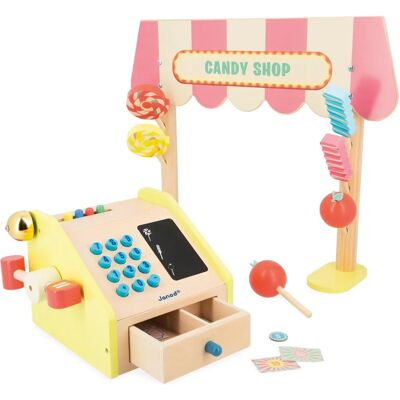 Set di gioco Applepop di Janod con registratore di cassa e accessori - Gioco educativo in legno Set di gioco Applepop di Janod con registratore di cassa e accessori - Gioco educativo in legno