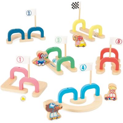 Janod Gioco di Biglie - Corsa colorata con ostacoli - Applepop Janod Gioco di Biglie - Corsa colorata con ostacoli - Applepop