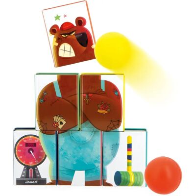 Janod Applepop - Juego de Dianas con Latas de Metal para Niños - Multicolor Janod Applepop - Juego de Dianas con Latas de Metal para Niños - Multicolor