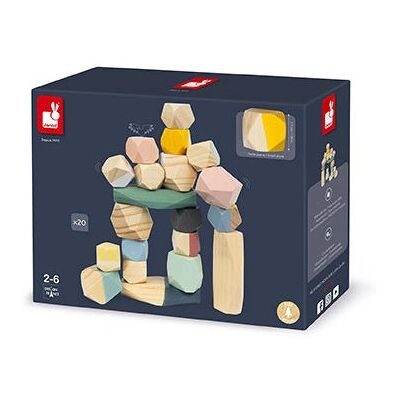 Janod Sweet Cocoon Stacking Stones - Toy Janod Sweet Cocoon Stacking Stones - Toy