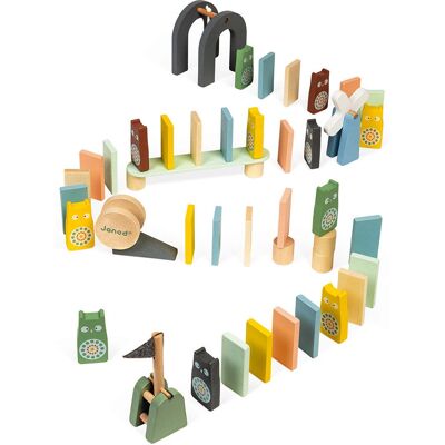 Janod J04404 Holz-Domino - Lernspiel für Kinder 1-8 Jahre Janod J04404 Holz-Domino - Lernspiel für Kinder 1-8 Jahre