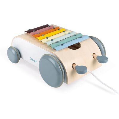 Juratoys J04406 Musical Toy - Pull-Along Wooden Xylophone for Kids Juratoys J04406 Musical Toy - Pull-Along Wooden Xylophone for Kids