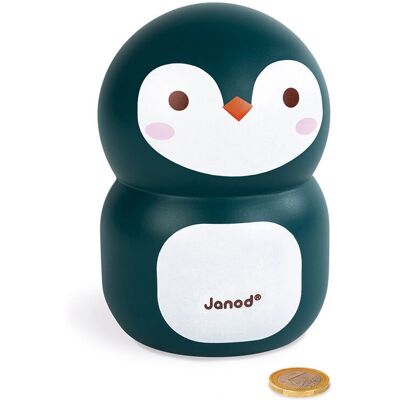 Janod - Cofrinho de Madeira - Pinguim - A partir de 3 anos Janod - Cofrinho de Madeira - Pinguim - A partir de 3 anos