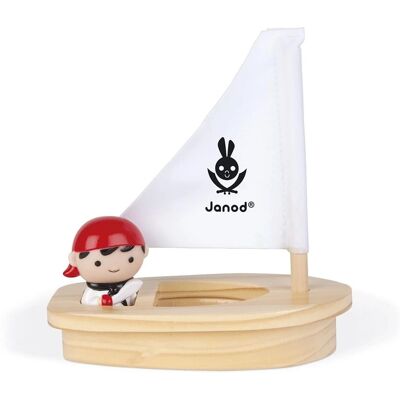 Janod John Mouss en Zijn Schip - Bad Speelgoed - Voor 1+ - Wit Janod John Mouss en Zijn Schip - Bad Speelgoed - Voor 1+ - Wit