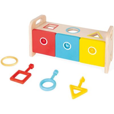 Janod Essentiel - Formensortierer - Pädagogisches Holzspielzeug für 18+ Monate Janod Essentiel - Formensortierer - Pädagogisches Holzspielzeug für 18+ Monate