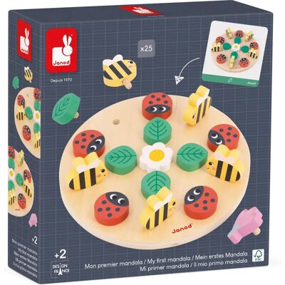 Janod Il Mio Primo Mandala del Giardino - Gioco Educativo 2+ Janod Il Mio Primo Mandala del Giardino - Gioco Educativo 2+