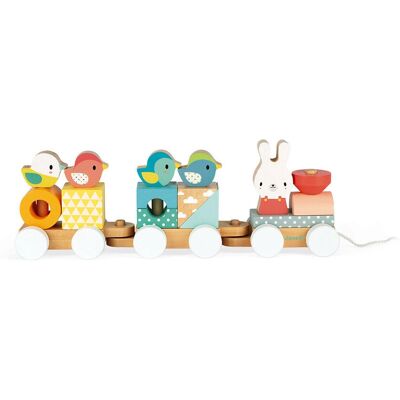 Janod Pure Train - Wooden Toy Train for Kids Janod Pure Train - Wooden Toy Train for Kids