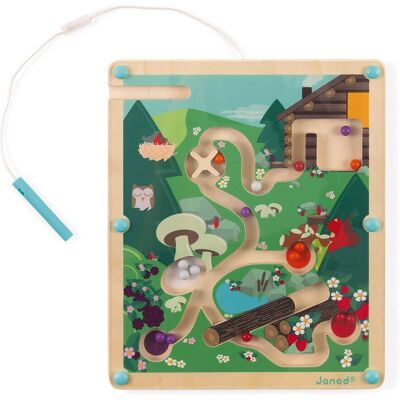 Janod Forest Magnetic Maze Wooden Toy - Fine Motor Skills Development Janod Forest Magnetic Maze Wooden Toy - Fine Motor Skills Development