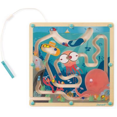Janod Ozean Magnetisches Labyrinth - Pädagogisches Holzspielzeug für Kinder Janod Ozean Magnetisches Labyrinth - Pädagogisches Holzspielzeug für Kinder