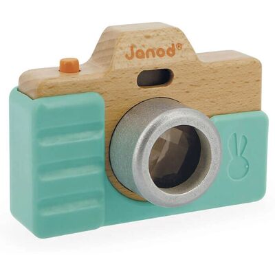 Janod Holz-Kamera - Früher Lernspielzeug mit Ton & Licht - Mint Janod Holz-Kamera - Früher Lernspielzeug mit Ton & Licht - Mint