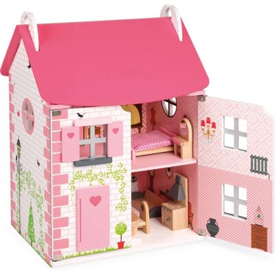 Juratoys J06581 Maison de Poupée - En Bois à 3 Étages Juratoys J06581 Maison de Poupée - En Bois à 3 Étages