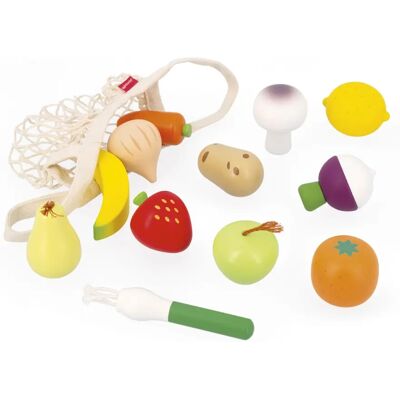 Janod Holzfrüchte- und Gemüse-Set - 12 Stück für Kinder ab 3+ Janod Holzfrüchte- und Gemüse-Set - 12 Stück für Kinder ab 3+