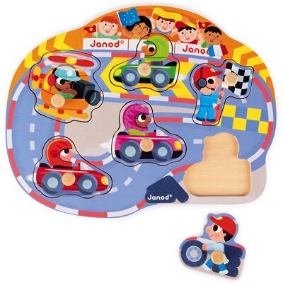 Janod J07100 Puzzle Voitures de Course - Jouet Éducatif - Publicité Janod J07100 Puzzle Voitures de Course - Jouet Éducatif - Publicité