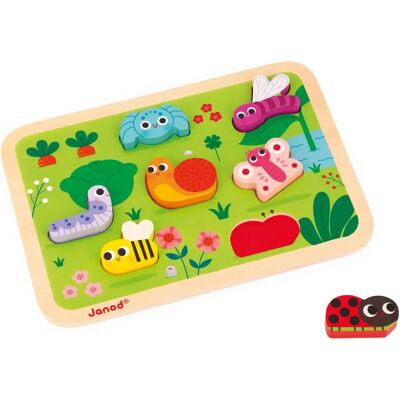 Puzzle Chunky Jardin Janod - 7 Pièces - Développe la motricité fine Puzzle Chunky Jardin Janod - 7 Pièces - Développe la motricité fine