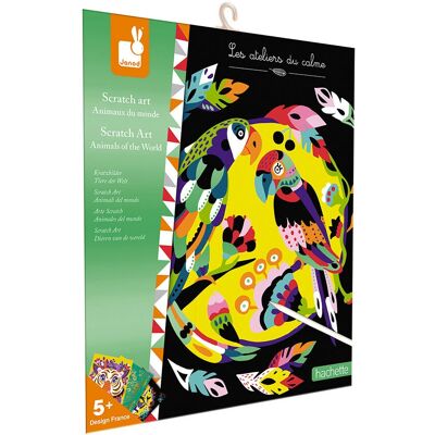 Janod Kreatives Scratch Art Tiere der Welt - Ab 5 Jahre Janod Kreatives Scratch Art Tiere der Welt - Ab 5 Jahre