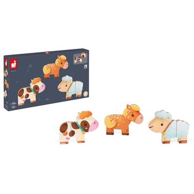 Janod Magneti Divertenti Fattoria - Set di Animali Magnetici per Bambini Janod Magneti Divertenti Fattoria - Set di Animali Magnetici per Bambini