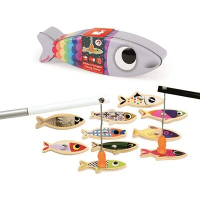 Janod Magnetic Sardine Fishing Game - Kids Age 2-5 Janod Magnetic Sardine Fishing Game - Kids Age 2-5