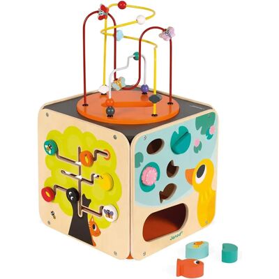 Cubos de actividad Janod - Juguete de madera multifunción para niños Cubos de actividad Janod - Juguete de madera multifunción para niños