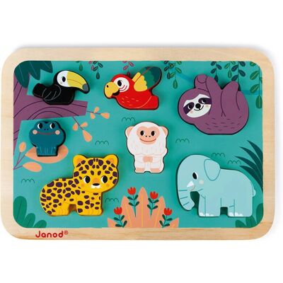 Puzzle en bois Jungle de Janod - Partenariat WWF - Publicité Puzzle en bois Jungle de Janod - Partenariat WWF - Publicité
