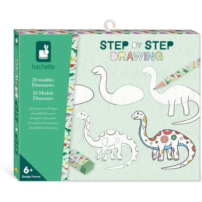 Janod Dinoszaurusz rajz készlet - Lépésről lépésre gyerekeknek Janod Dinoszaurusz rajz készlet - Lépésről lépésre gyerekeknek