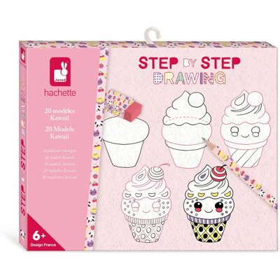 Janod Kreativt Ritpak - Steg för Steg Kawaii Modeller - 20 Teckningar Janod Kreativt Ritpak - Steg för Steg Kawaii Modeller - 20 Teckningar