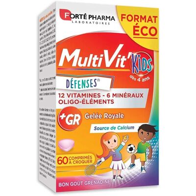 Forte Pharma MultiVit'Kids Défenses - Multivitamines pour enfants - Publicité Forte Pharma MultiVit'Kids Défenses - Multivitamines pour enfants - Publicité