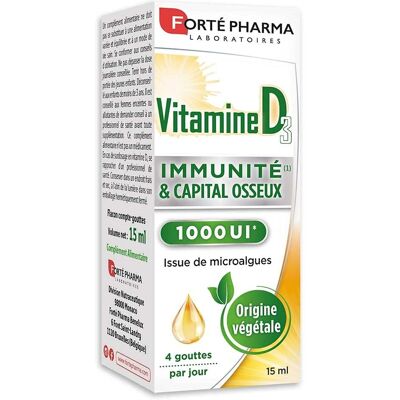 Forté Pharma Vitamin D3 - Flasche mit Tropfer 15 ml - Nahrungsergänzung Vitamin D3 Forté Pharma Vitamin D3 - Flasche mit Tropfer 15 ml - Nahrungsergänzung Vitamin D3