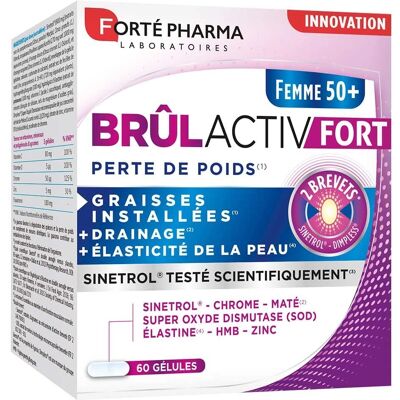 Forté Pharma Brulactiv Fort Femme 50+ Brûleur de Graisses - Complément alimentaire - Publicité Forté Pharma Brulactiv Fort Femme 50+ Brûleur de Graisses - Complément alimentaire - Publicité