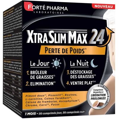 Forté Pharma Xtraslim Max 24 - Gewichtsverlust - Tag & Nacht Tabletten Forté Pharma Xtraslim Max 24 - Gewichtsverlust - Tag & Nacht Tabletten