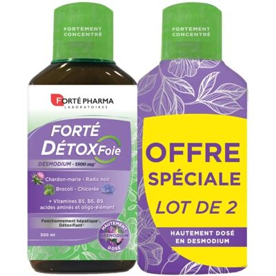 Forté Pharma Forté Détox du Foie Packung mit 2 x 500 ml - Leber Detox - Entgiftungssaft Forté Pharma Forté Détox du Foie Packung mit 2 x 500 ml - Leber Detox - Entgiftungssaft