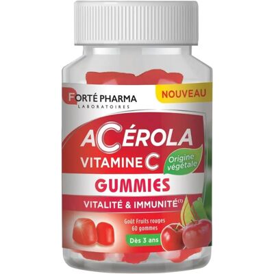 Forté Pharma Acérola Vitamin C Gummies - 60 Gummis - Dose 60 Gummis Forté Pharma Acérola Vitamin C Gummies - 60 Gummis - Dose 60 Gummis