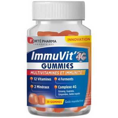 Forté Pharma ImmuVit'4G Multivitamin- und Immunität-Gummis - Mandarine Forté Pharma ImmuVit'4G Multivitamin- und Immunität-Gummis - Mandarine