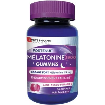 Forté Pharma Forté Nuit Mélatonine 1900 Gummies - Pot 30 gommes - Publicité Forté Pharma Forté Nuit Mélatonine 1900 Gummies - Pot 30 gommes - Publicité