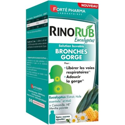 Forté Pharma RinoRub Eukalyptus - Bronchien & Hals - Flüssigkeitsergänzung Forté Pharma RinoRub Eukalyptus - Bronchien & Hals - Flüssigkeitsergänzung