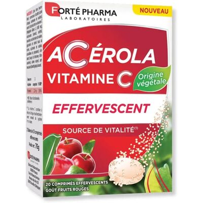 Forté Pharma Acerola Vitamin C - Brausetabletten - Quelle der Vitalität - 20 Tabletten Forté Pharma Acerola Vitamin C - Brausetabletten - Quelle der Vitalität - 20 Tabletten