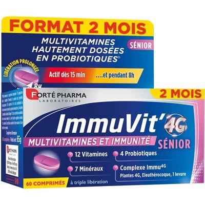 Forté Pharma Inmuvit' 4G Senioren - 2 Monate Packung - 60 Tabletten Forté Pharma Inmuvit' 4G Senioren - 2 Monate Packung - 60 Tabletten