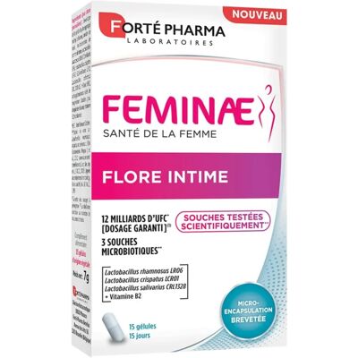 Forté Pharma Feminae Flore Intime - Soutien à la microbiote féminine - Publicité Forté Pharma Feminae Flore Intime - Soutien à la microbiote féminine - Publicité