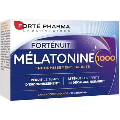 Forté Pharma Mélatonine 1000 - Complément pour dormir - Publicité Forté Pharma Mélatonine 1000 - Complément pour dormir - Publicité