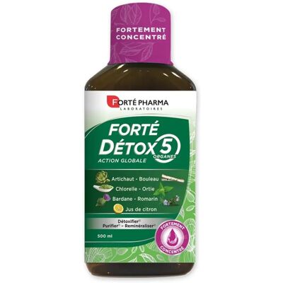 Forté Pharma Forté Détox 5 Organes - Complément alimentaire 500 ml - Publicité Forté Pharma Forté Détox 5 Organes - Complément alimentaire 500 ml - Publicité