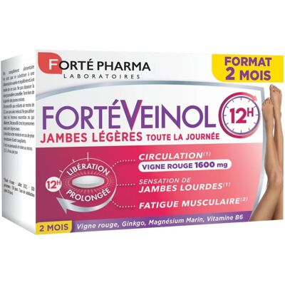 Forteveinol 12H - Rote Wein & Pflanzenextrakte - Für Beinfreiheit Forteveinol 12H - Rote Wein & Pflanzenextrakte - Für Beinfreiheit