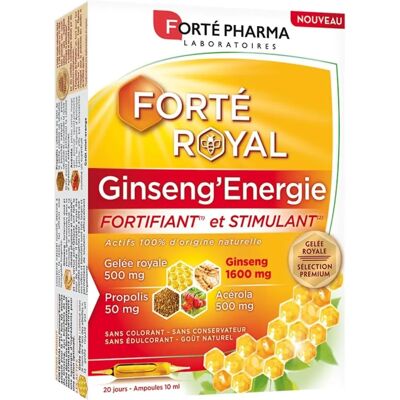 Forté Pharma Ginseng'Energie - 20 Ampoules - Soutien vitalité - Complément alimentaire - Publicité Forté Pharma Ginseng'Energie - 20 Ampoules - Soutien vitalité - Complément alimentaire - Publicité