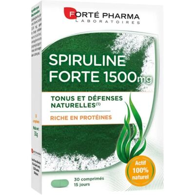 Forté Pharma Spiruline Forte - 1500 - 20 Tabletten - Pack 30 Tabletten Forté Pharma Spiruline Forte - 1500 - 20 Tabletten - Pack 30 Tabletten