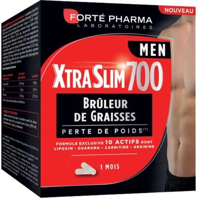 Forté Pharma Xtraslim 700 Men - Brûleur de Graisses - 120 Gélules - Publicité Forté Pharma Xtraslim 700 Men - Brûleur de Graisses - 120 Gélules - Publicité